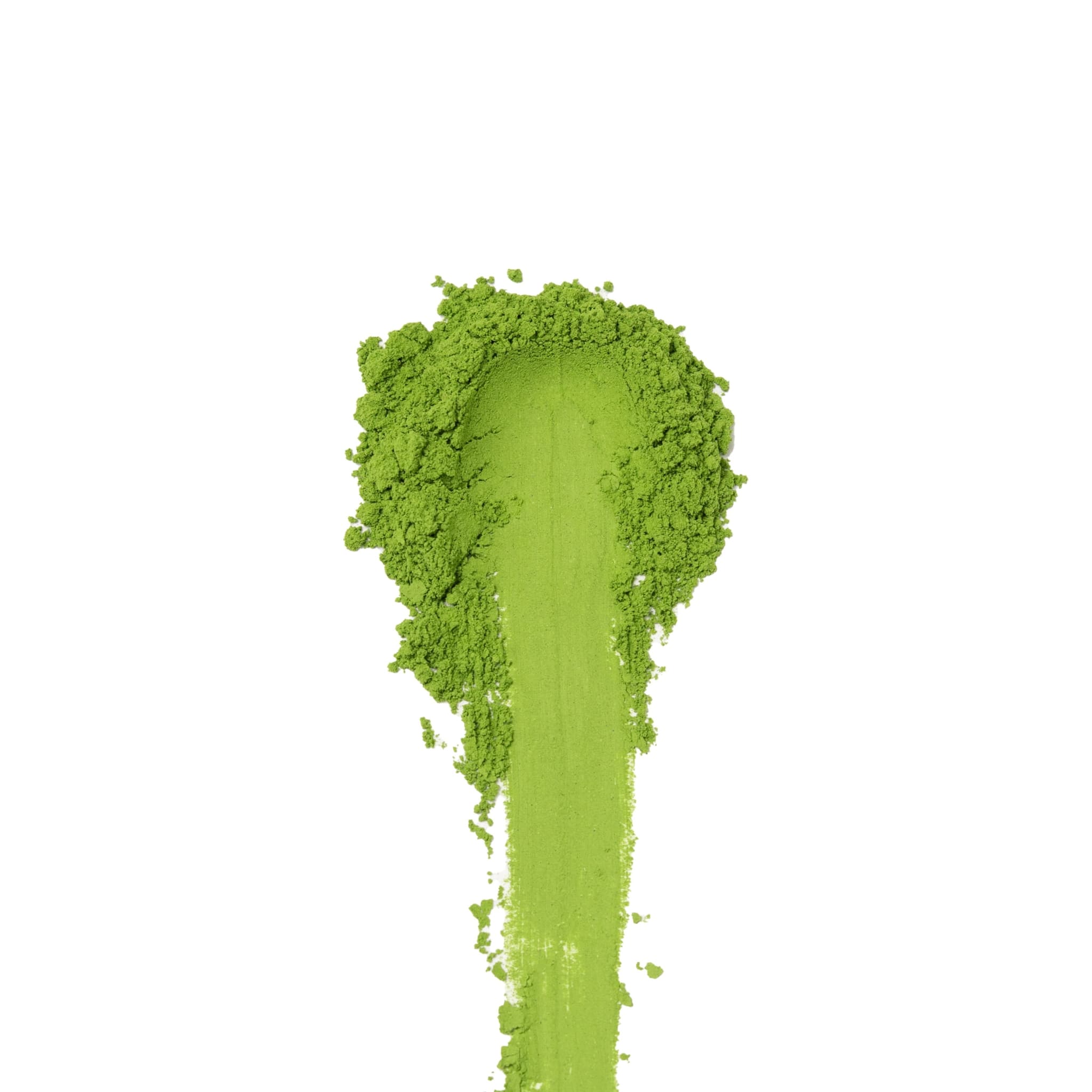 Uji Signature premium grade matcha smear test, vibrant green Japanese tea powder from Uji Kyoto.