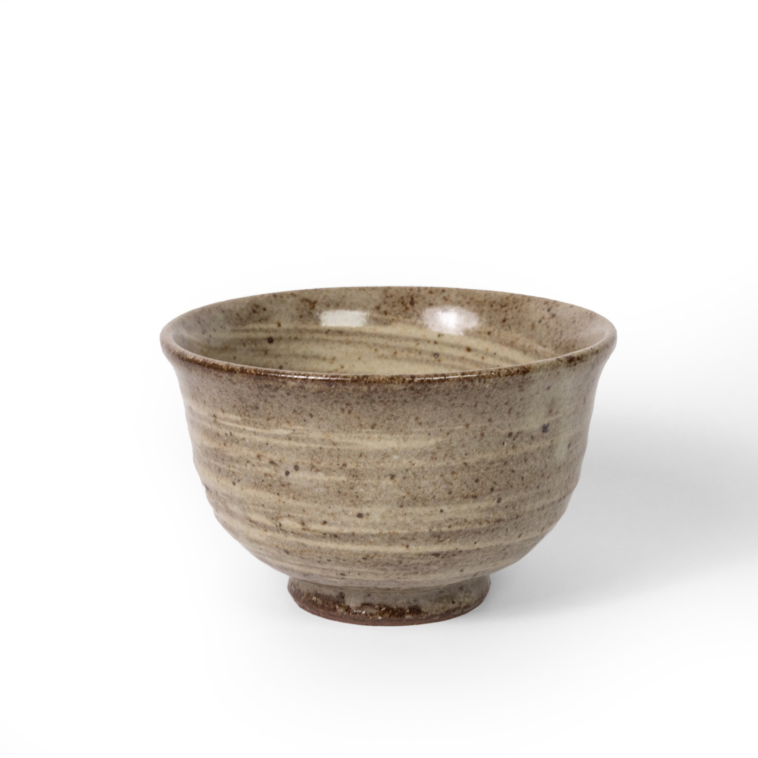 Hand-made Japanese ceramic matcha bowl, traditional chawan for whisking tea.