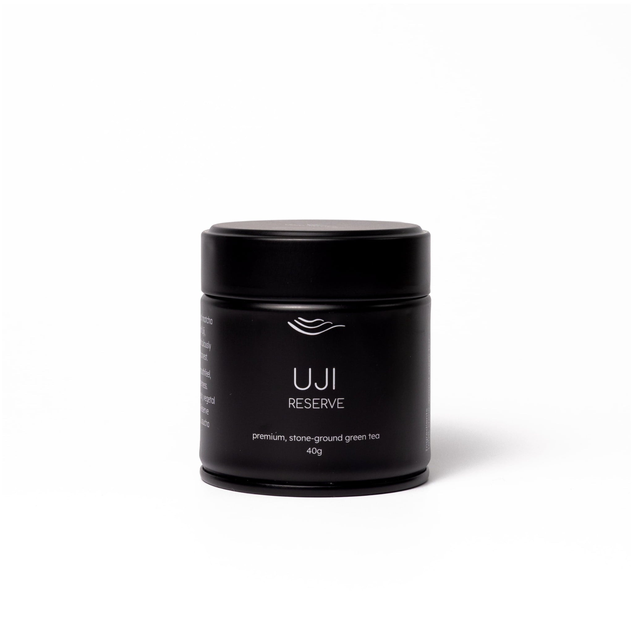 Uji Reserve ceremonial grade matcha tin, 40g premium Japanese green tea powder from Uji Kyoto.